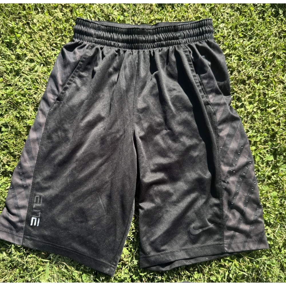 Nike Dri-FIT Elite Shorts Mens S Black Mesh Basketball Gym Training Athletic